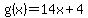 g%28x%29+=+14x%2B+4