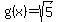 g%28x%29+=+sqrt%285%29