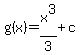 g%28x%29+=+x%5E3%2F3+%2B+c