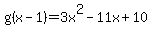 g%28x-1%29=3x%5E2-11x%2B10