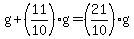 g%2B%2811%2F10%29g=%2821%2F10%29g