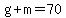 g%2Bm=70