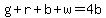 g%2Br%2Bb%2Bw=4b