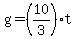 g=%2810%2F3%29t