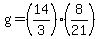 g=%2814%2F3%29%288%2F21%29