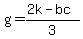 g=%282k-bc%29%2F3