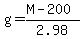 g=%28M-200%29%2F2.98