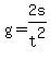 g=2s%2Ft%5E2