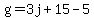 g=3j%2B15-5
