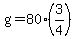 g=80%283%2F4%29