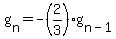 g%5Bn%5D=-%282%2F3%29%2Ag%5Bn-1%5D