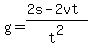 g+=+%282s+-+2vt%29%2Ft%5E2