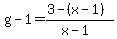 g-1=%283-%28x-1%29%29%2F%28x-1%29