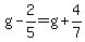 g-2%2F5=g%2B4%2F7