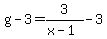g-3=3%2F%28x-1%29-3