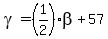 gamma=%281%2F2%29beta%2B57