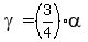 gamma=%283%2F4%29alpha