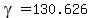 gamma=130.626