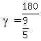 gamma=180%2F%289%2F5%29