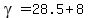 gamma=28.5%2B8