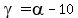 gamma=alpha-10