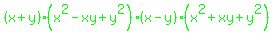 green%28%28x%2By%29%28x%5E2-xy%2By%5E2%29%28x-y%29%28x%5E2+%2Bxy+%2B+y%5E2%29%29