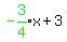 green%28-3%2F4%29x+%2B+3