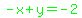 green%28-x%2By=-2%29