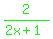 green%282%2F%282x%2B1%29%29
