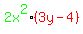 green%282x%5E2%29%2Ared%28%283y-4%29%29