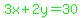 green%283x%2B2y=30%29