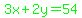 green%283x%2B2y=54%29