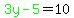 green%283y-5%29+=+10
