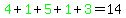 green%284%29%2Bgreen%281%29%2Bgreen%285%29%2Bgreen%281%29%2Bgreen%283%29=14