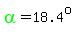 green%28alpha%29=18.4%5Eo