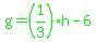 green%28g=%281%2F3%29h-6%29