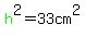 green%28h%29%5E2=33cm%5E2