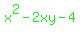 green%28x%5E2-2xy-4%29