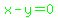 green%28x-y=0%29