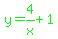 green%28y=+4%2Fx+%2B+1%29