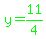 green%28y=11%2F4%29