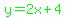 green%28y=2x%2B4%29
