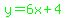 green%28y=6x%2B4%29
