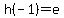 h%28-1%29=e