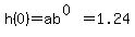 h%280%29=ab%5E%280%29=1.24