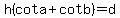 h%28cot+a+%2B+cot+b%29=d