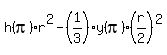 h%28pi%29r%5E2-%281%2F3%29y%28pi%29%28r%2F2%29%5E2