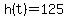h%28t%29=125