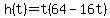 h%28t%29=t%2864-16t%29