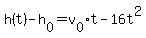 h%28t%29-h%5B0%5D=+v%5B0%5D%2At-16t%5E2